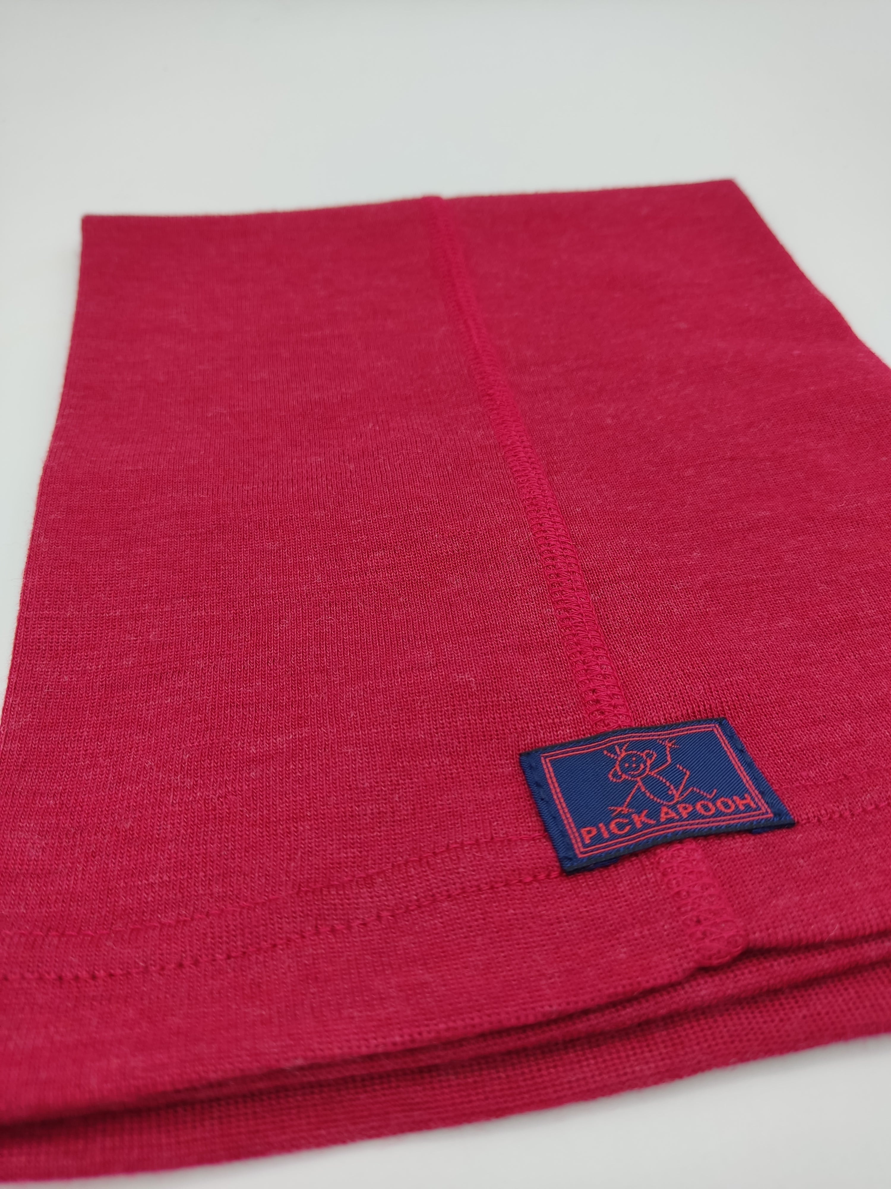 Scaldacollo in lana e seta per bambino e adulto // tinta unita Rosso Ciliegia